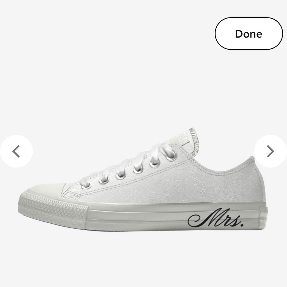 Custom bridal converse